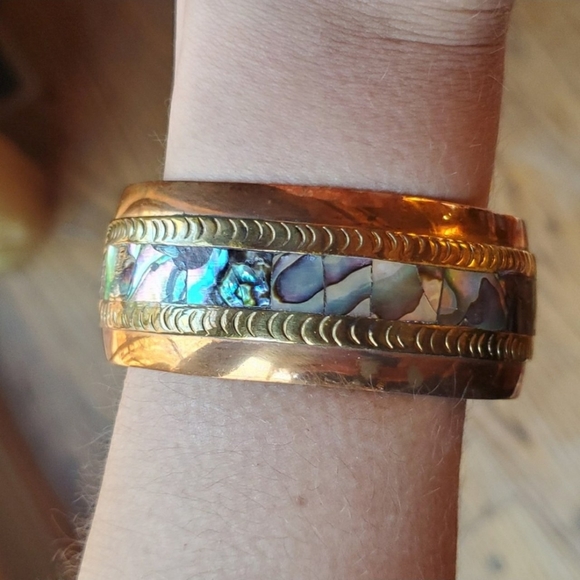 *RARE* Vintage Celia Harms Brass Wrist Cuff - Picture 11 of 15